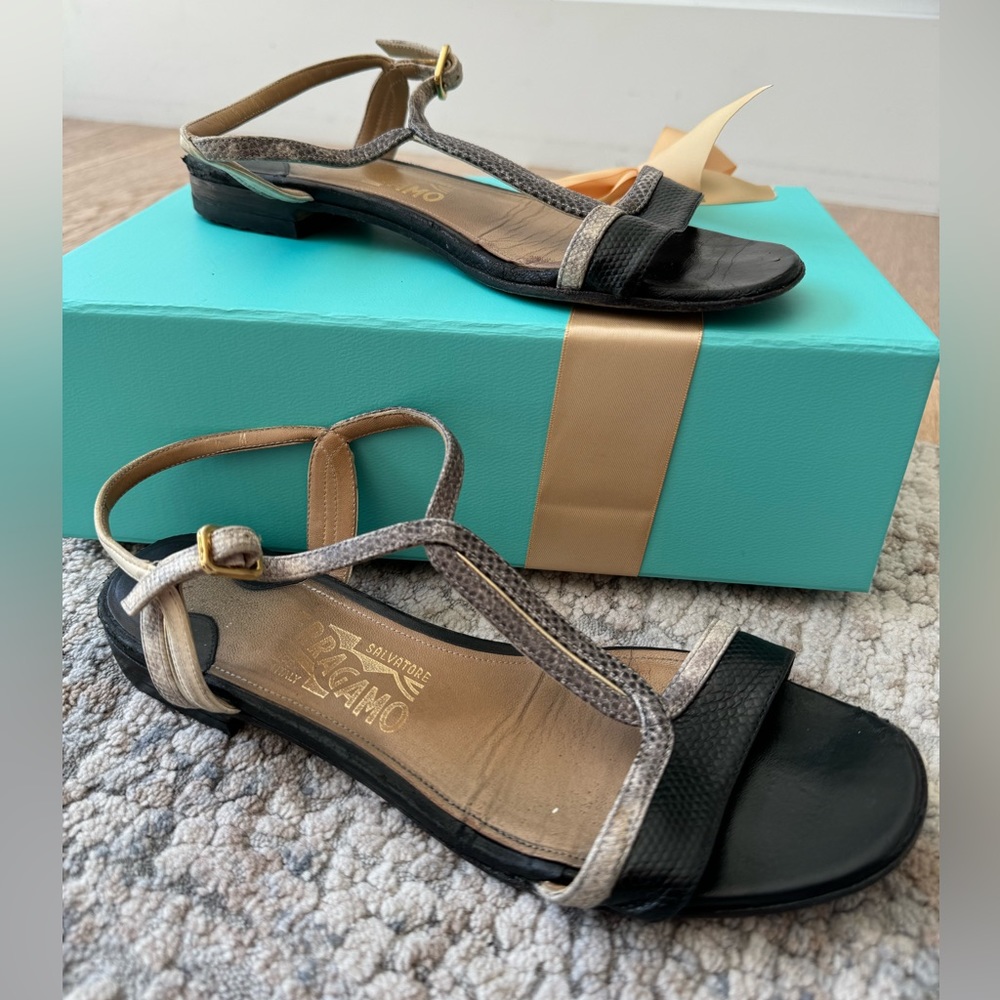 Ferragamo size 36.5 leather sandals